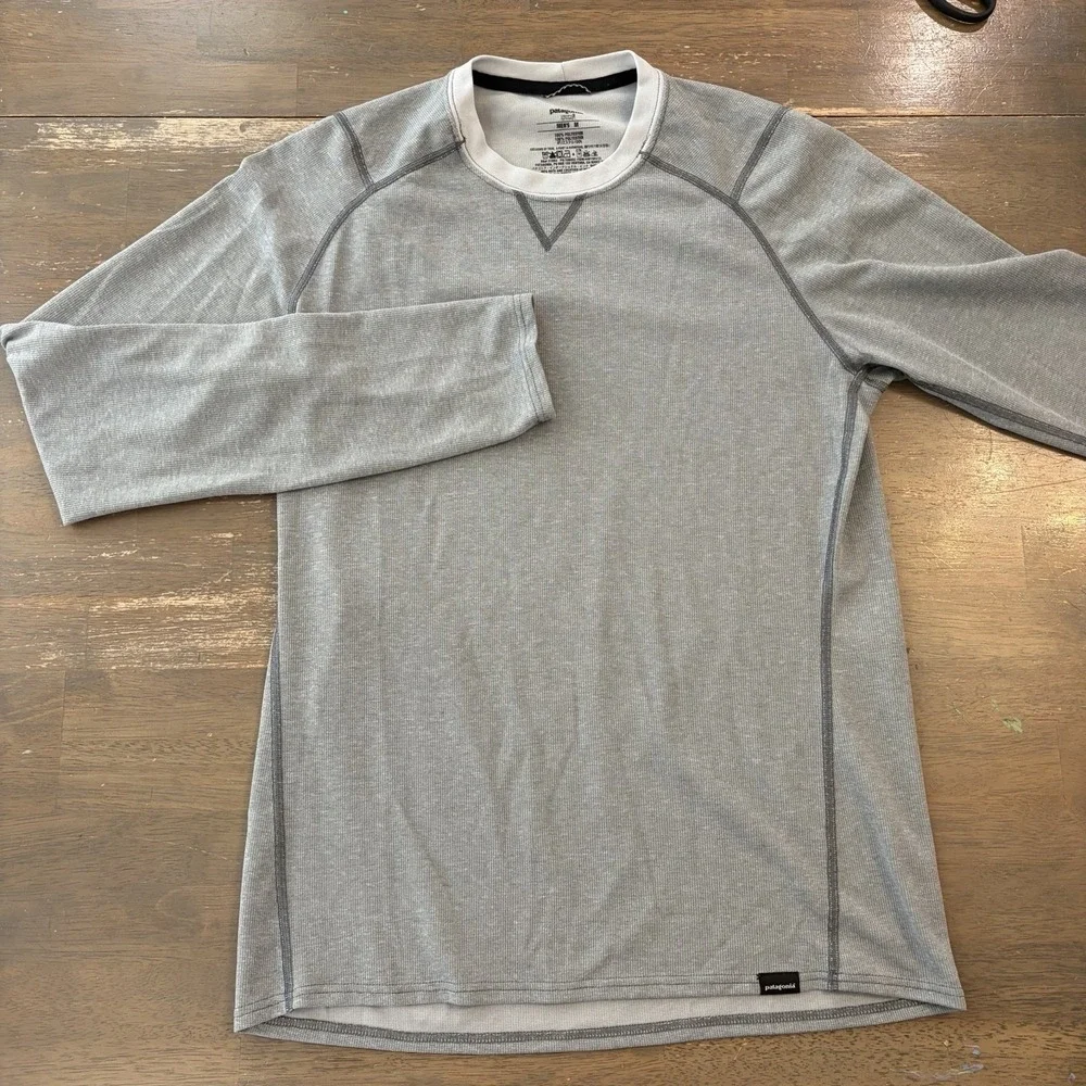 Patagonia Capilene 2 Lightweight Long‎ Sleeve Base Layer Shirt Men's Medium Gray